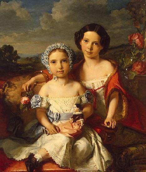 unknow artist Portrait of Two Children Spain oil painting art